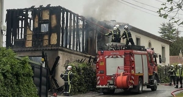 Un violent feu se déclare près de Sommières dans le Gard : Photo : SDIS 30