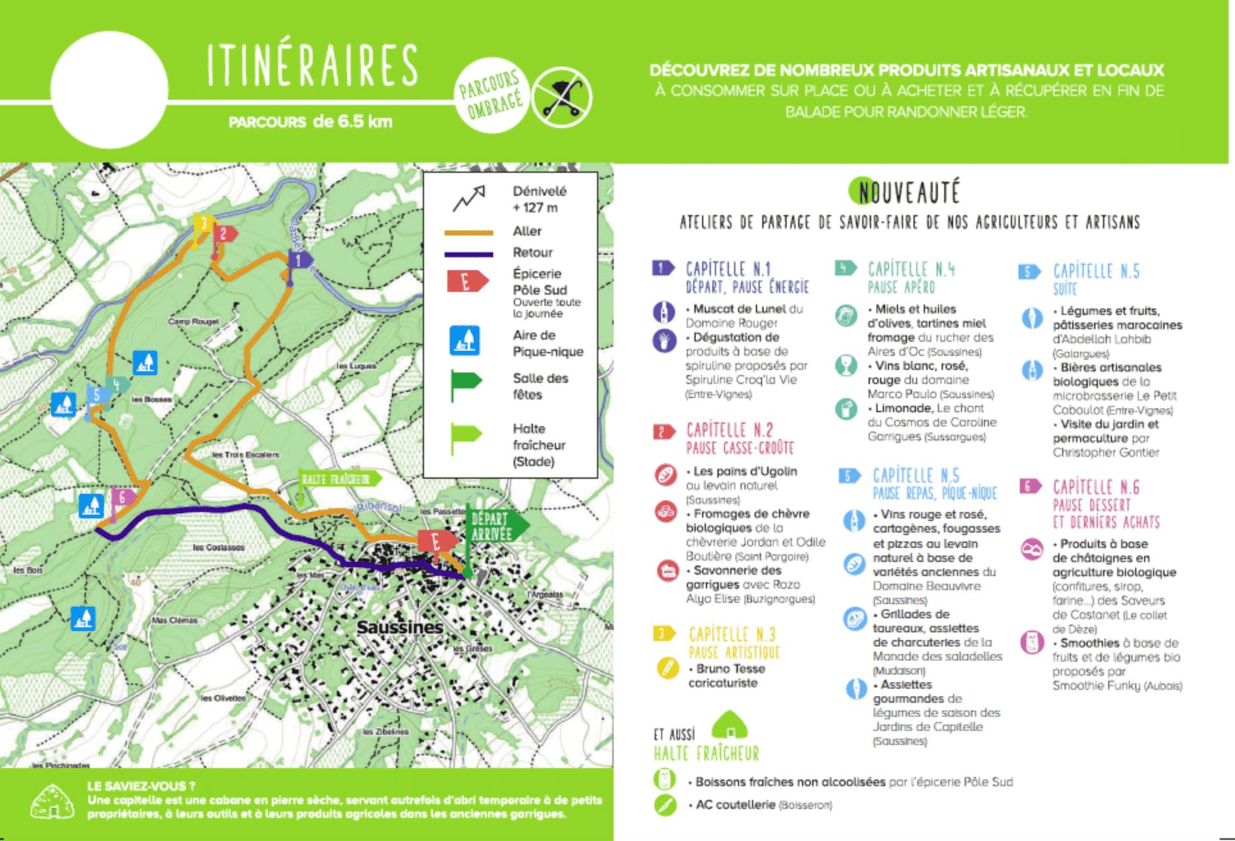 Le dimanche 2 juin, de 9h à 15h, les agriculteurs et artisans du territoire ainsi que de nouvelles animations attendent les promeneurs sur les sentiers de Saussines.