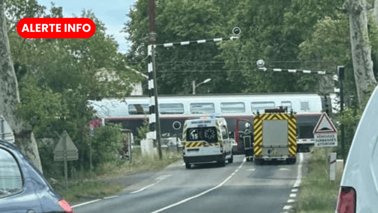 un TGV percute un véhicule à Agde - photo Kazaa Infos Radar